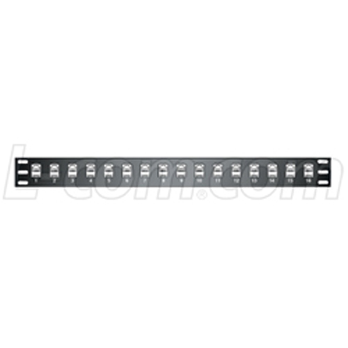 1x L-COM PR175C6-16 Cat6 Patch Panel 1.75/" 16 Port Feed-Thru Panel Unshielded